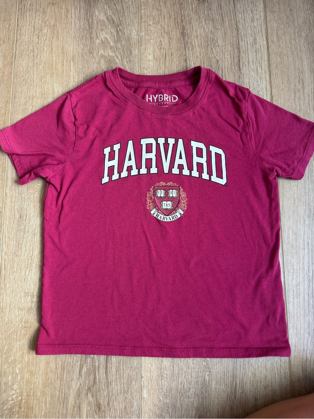 Hybrid Apparel Kids Harvard Crest Tee - Magenta Pink